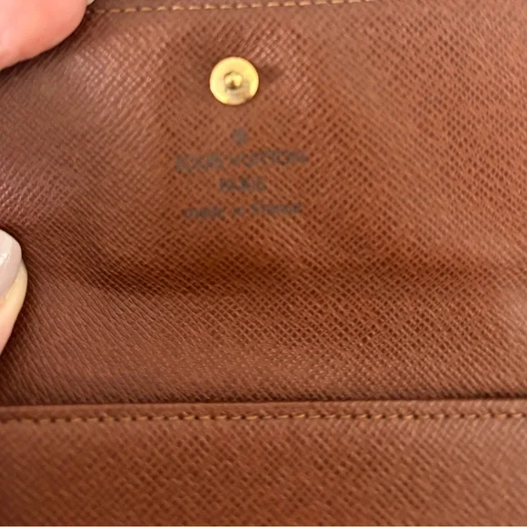 Louis Vuitton Monogram Elise Trifold Wallet in Brown and Gold - Picture 8 of 9